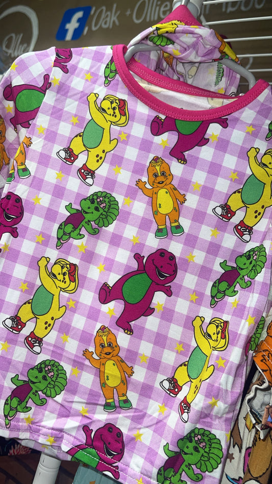 STRIPE BARNEY SHORT SET